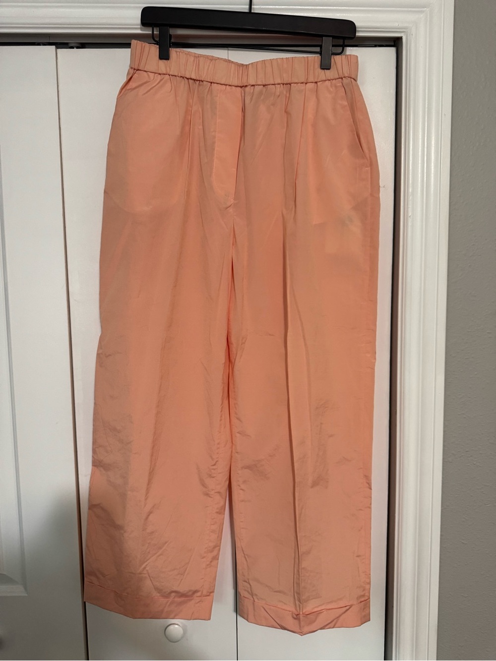 Peserico Peach Elastic-Waist Wide Pants